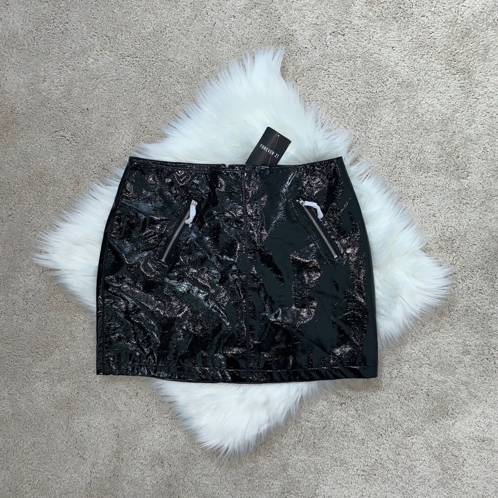 Faux Leather Mini Skirt